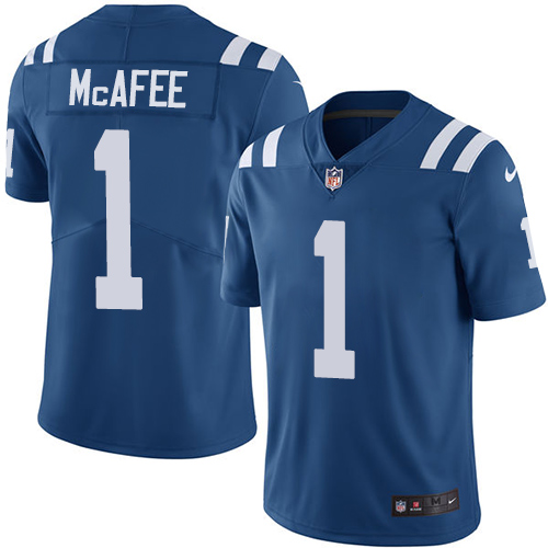 Indianapolis Colts #1 Limited Pat McAfee Royal Blue Nike NFL Home Youth Vapor Untouchable jerseys